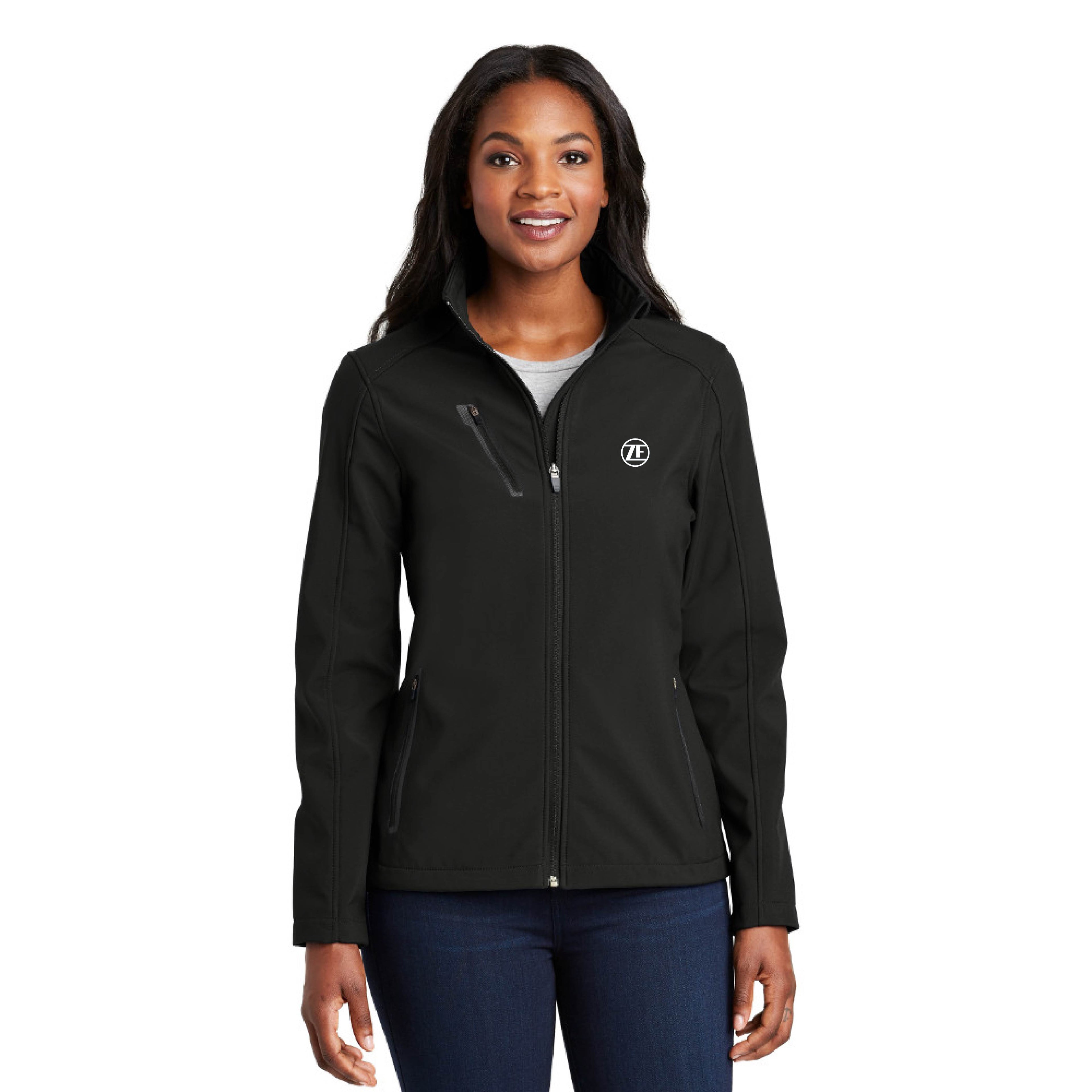 Port Authority® Ladies Welded Soft Shell Jacket - L324 - Black, Medium image