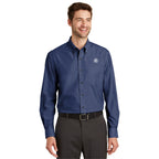 Port Authority® Crosshatch Easy Care Shirt - S640 - Deep Blue, Medium image