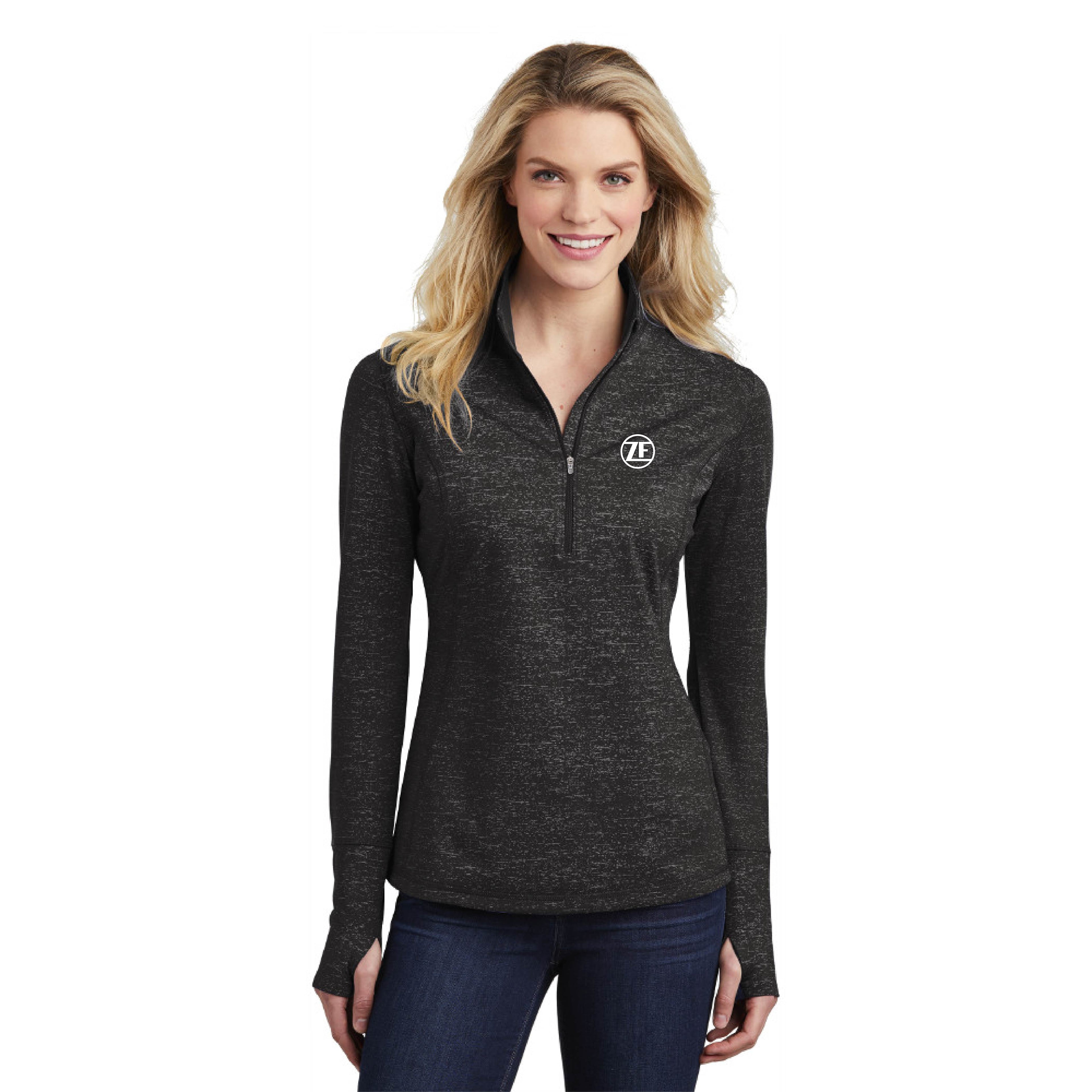 Sport-Tek ® Ladies Sport-Wick ® Stretch Reflective Heather 1/2-Zip Pullover - LST855 image 0