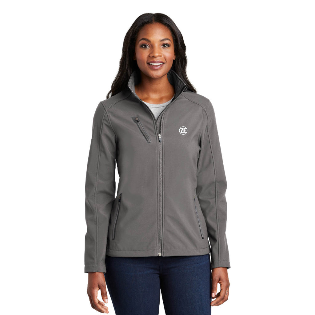 Port Authority® Ladies Welded Soft Shell Jacket - L324 - Deep Smoke, XX-Large image