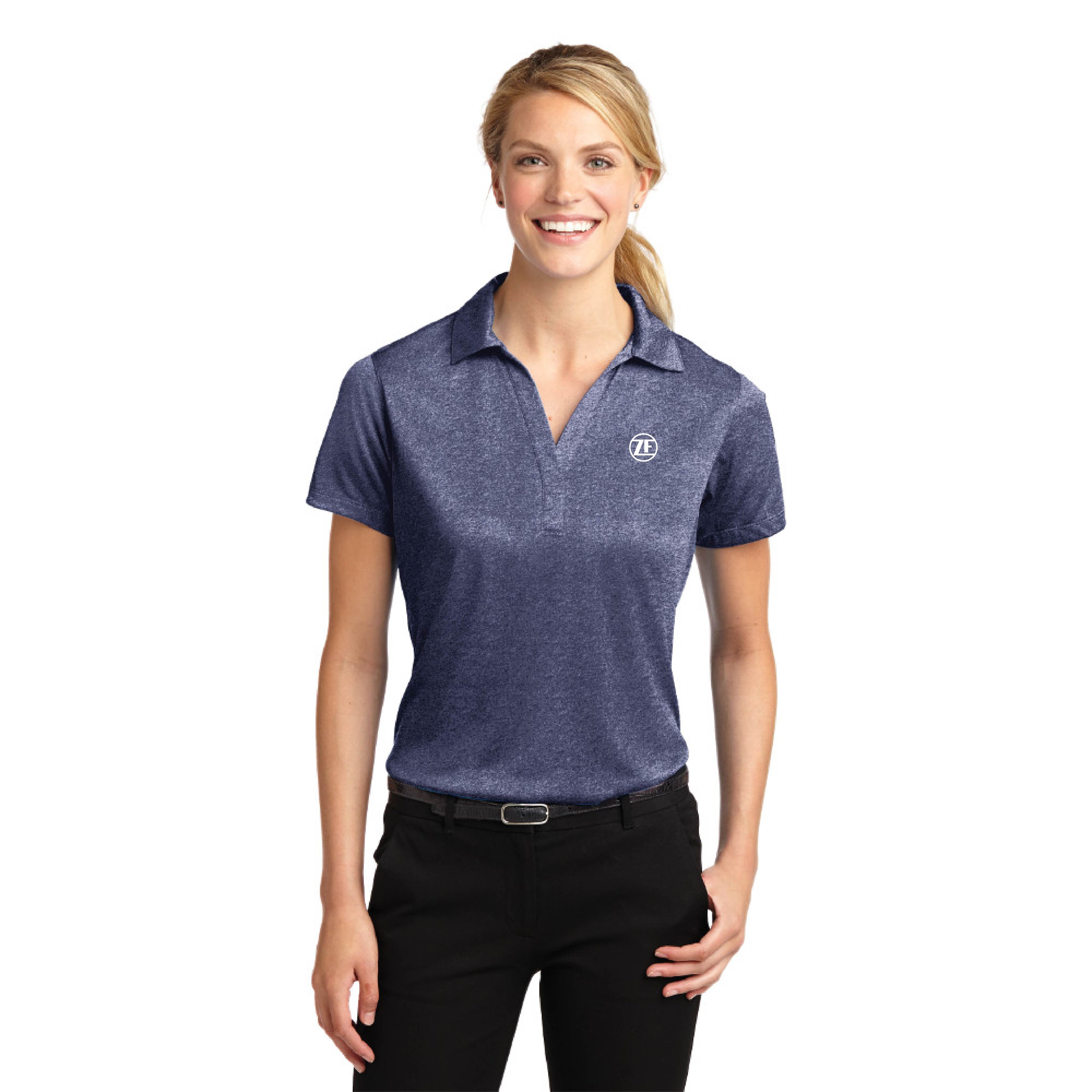 Sport-Tek® Ladies Heather Contender™ Polo - LST660 - True Navy Heather, XXXX-Large image