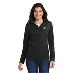 Port Authority® Ladies Pinpoint Mesh 1/2-Zip - L806 - Black, Large image