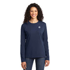 Ladies Port & Company® Long Sleeve Core Cotton Tee - LPC54LS - Small, Navy image