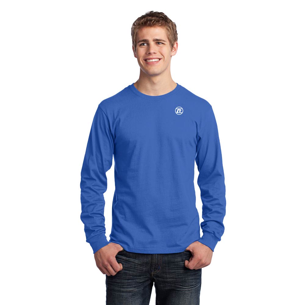 Port & Company® Long Sleeve Core Cotton Tee - PC54LS - Small, Royal image