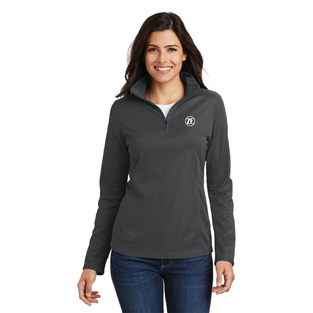 Port Authority® Ladies Pinpoint Mesh 1/2-Zip - L806 - Battleship Grey, XX-Large image