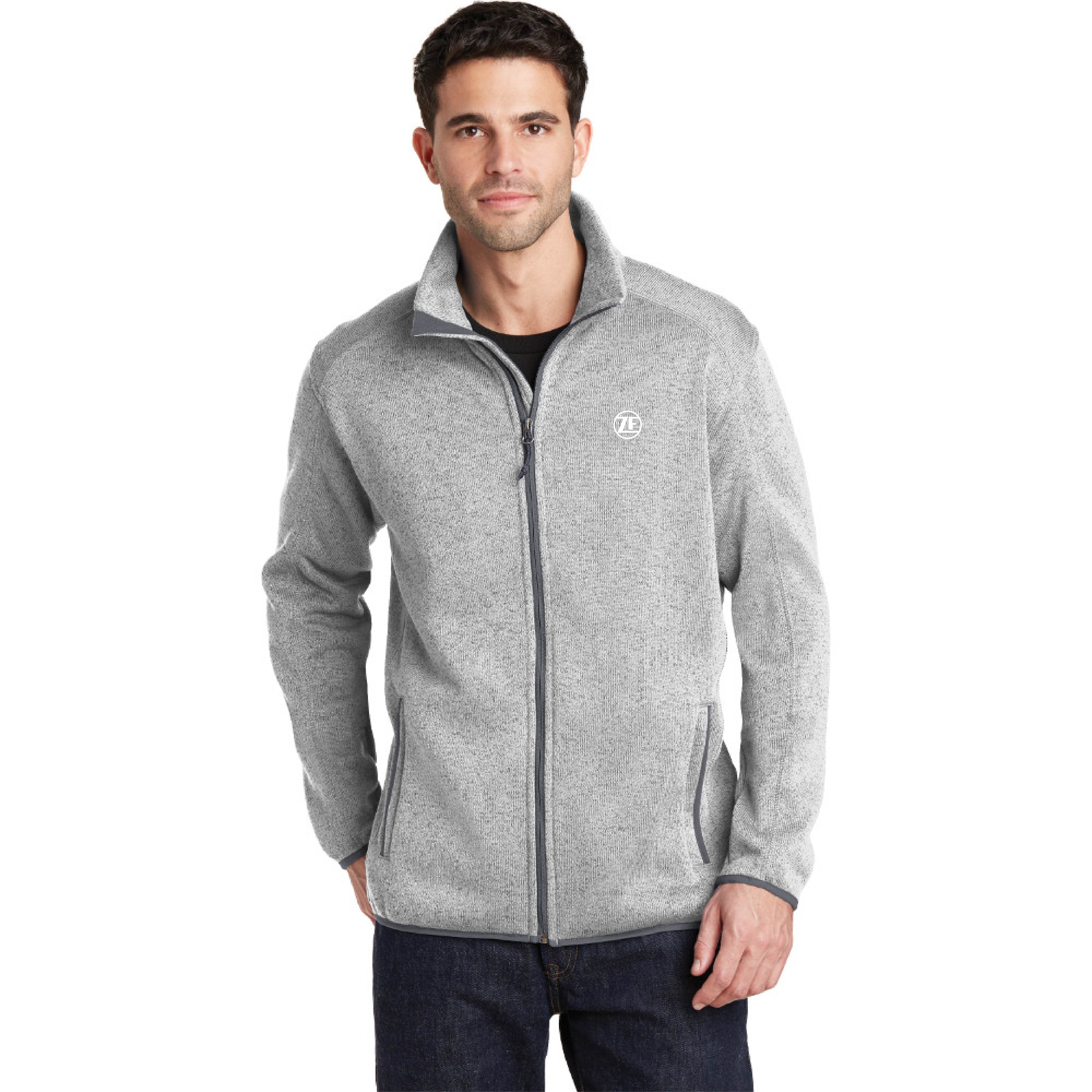 Port Authority® Sweater Fleece Jacket - F232 - Grey Heather, X-Small image
