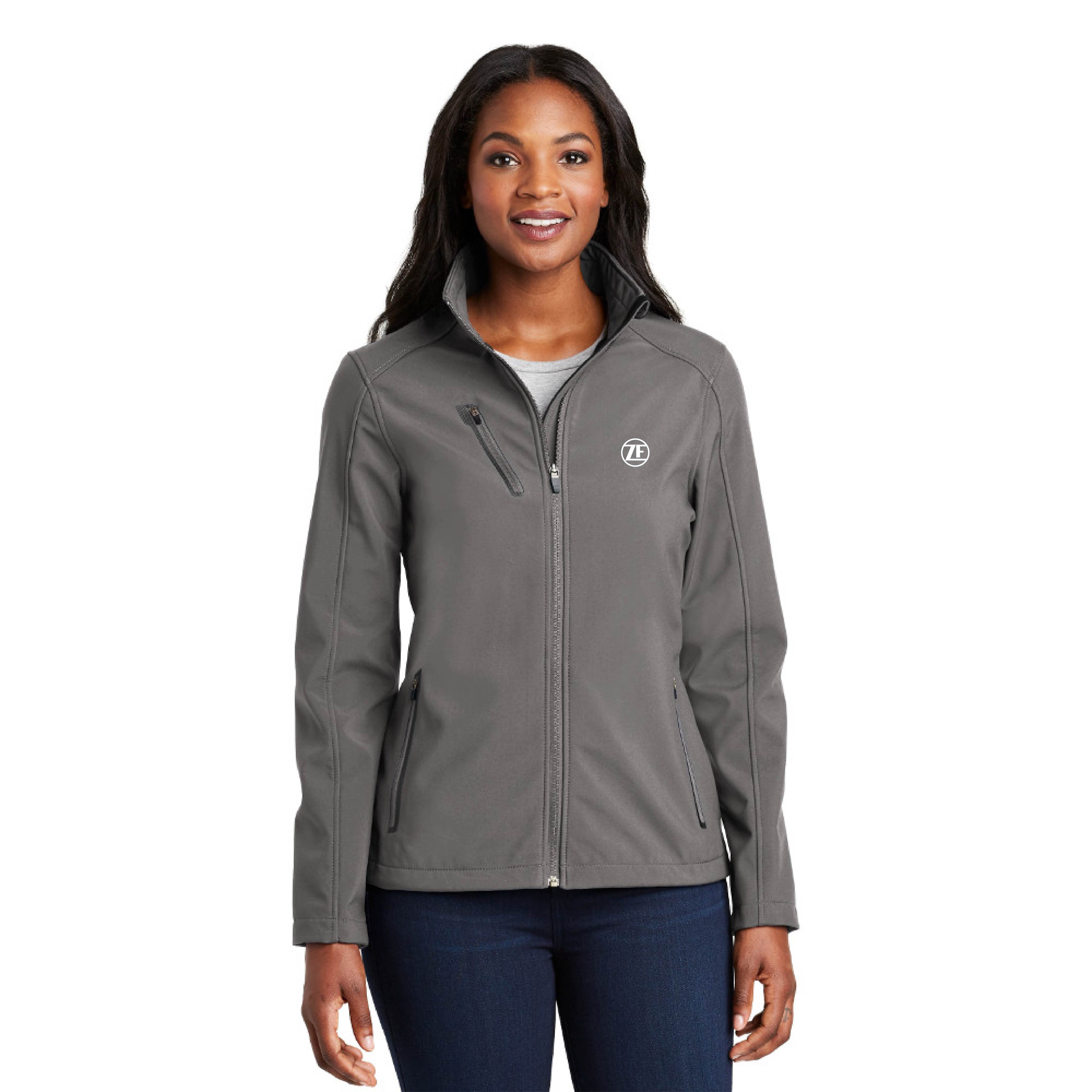 Port Authority® Ladies Welded Soft Shell Jacket - L324 - Deep Smoke, XXXX-Large image