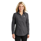 Port Authority® Ladies Crosshatch Easy Care Shirt - L640 - Soft Black, Medium image