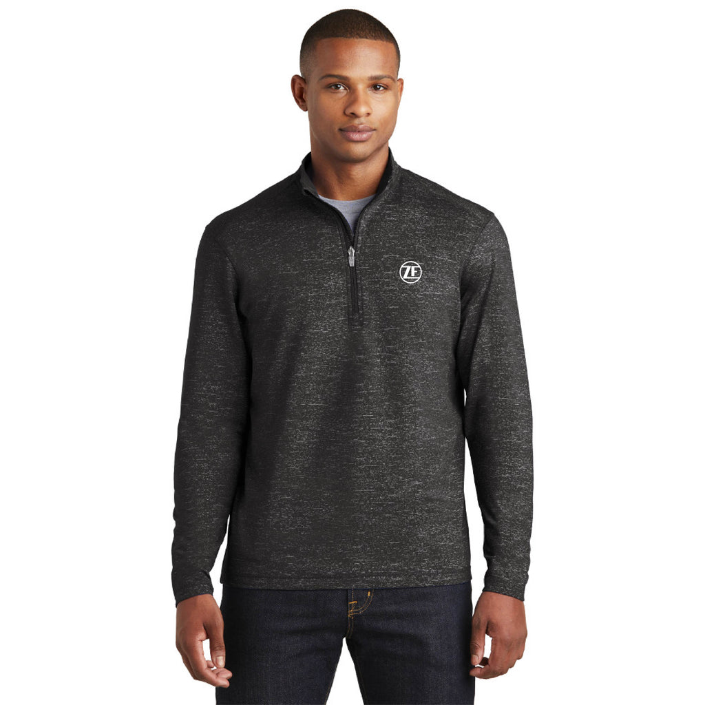 Sport-Tek ® Sport-Wick ® Stretch Reflective Heather 1/2-Zip Pullover - ST855 - Black, XXXX-Large image