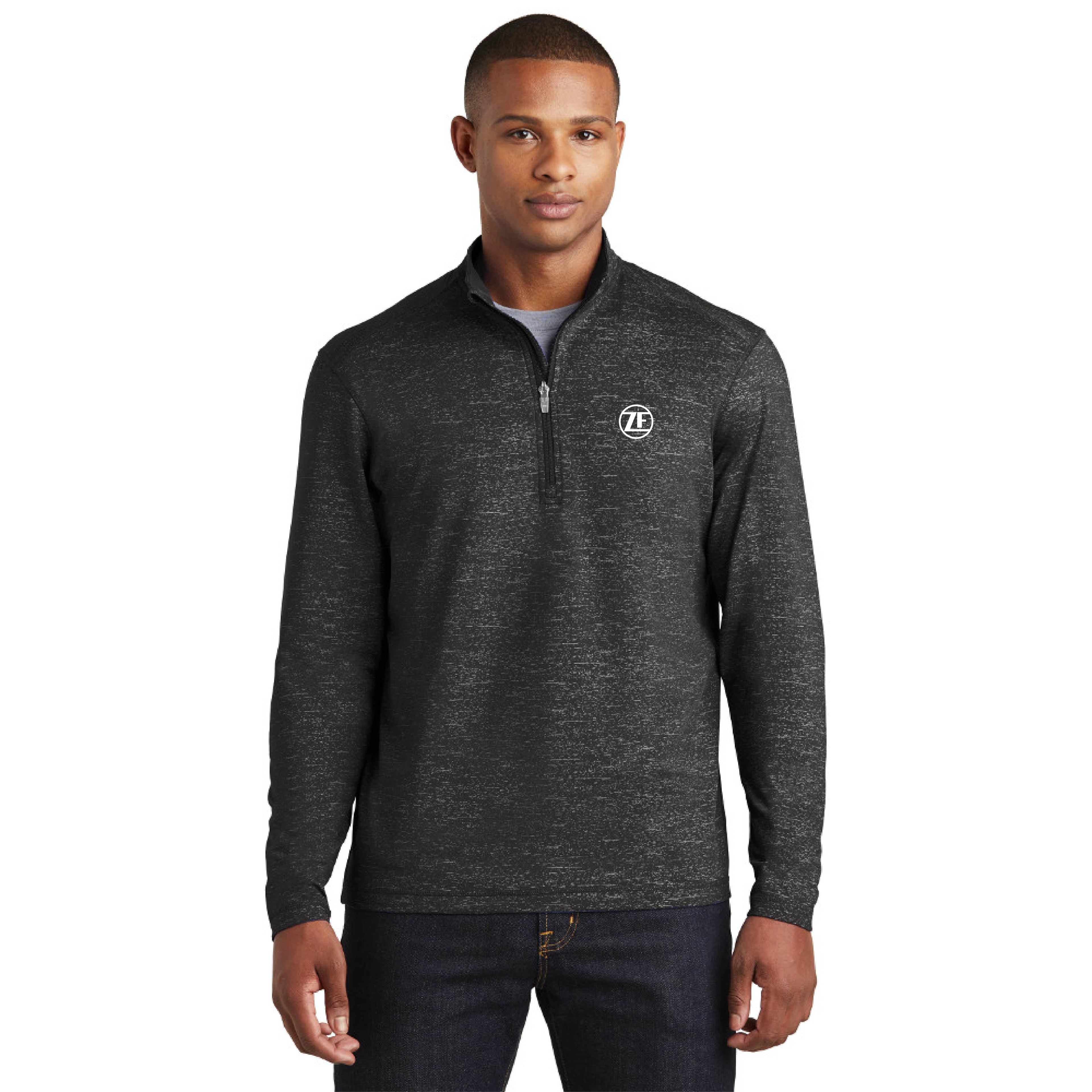 Sport-Tek ® Sport-Wick ® Stretch Reflective Heather 1/2-Zip Pullover - ST855 - Black, XXXX-Large image