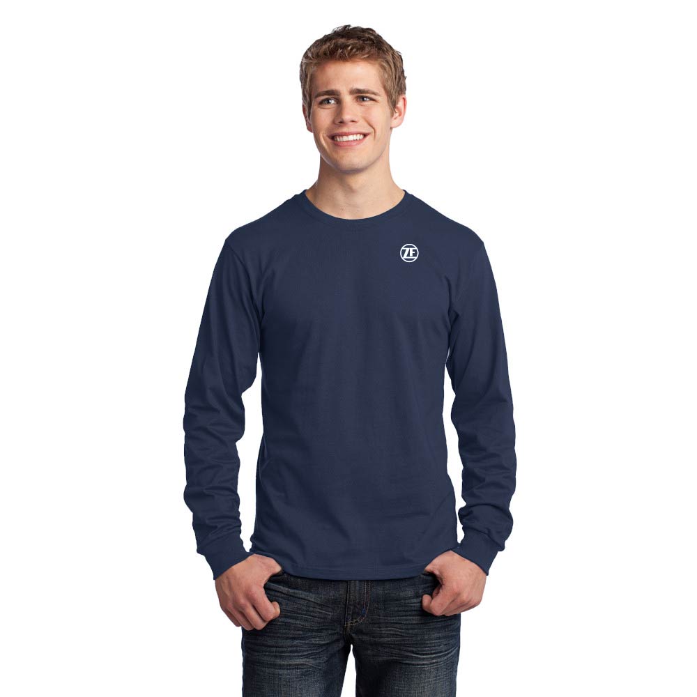 Port & Company® Long Sleeve Core Cotton Tee - PC54LS - Large, Navy image